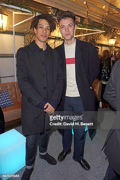 Sean Frank and guest attend as Orlebar Brown & Emilio Pucci launch their exclusive collaboration collection at Selfridges on March 25, 2015 in...