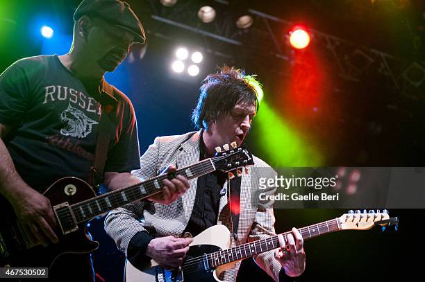 Mick Geggus and Soren "Sulo" Karlsson of The Crunch perform at KOKO on March 25, 2015 in London, England.
