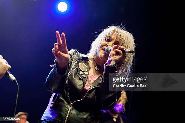 Tara Rez of Punk band The Duel performs at KOKO on March 25, 2015 in London, England.