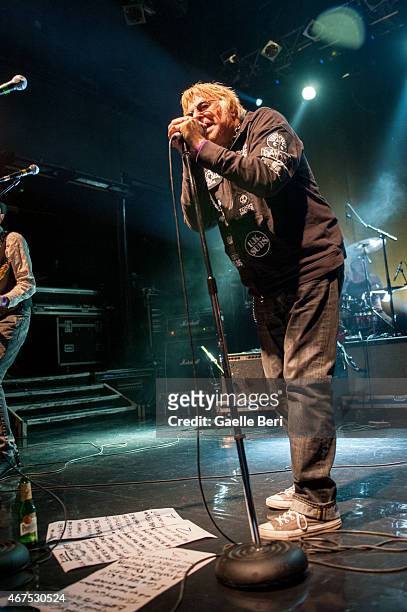 Charlie Harper of punk band U.K. Subs performs at KOKO on March 25, 2015 in London, England.