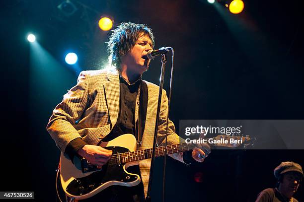 Soren "Sulo" Karlsson of The Crunch performs at KOKO on March 25, 2015 in London, England.