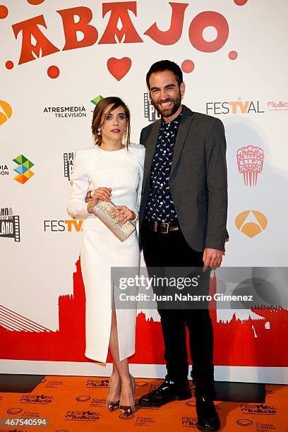 Maria Leon and Jon Plazaola attend 'Alli Abajo' premiere during FesTVal Murcia 2015 on March 25, 2015 in Murcia, Spain.