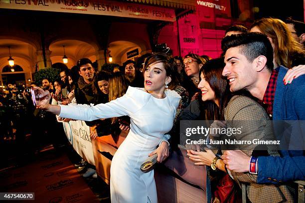 Maria Leon attends 'Alli Abajo' premiere during FesTVal Murcia 2015 on March 25, 2015 in Murcia, Spain.