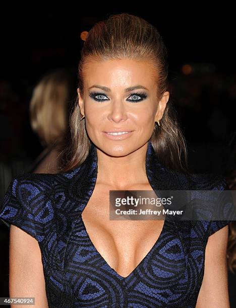 Actress Carmen Electra attends the Warner Bros. Pictures' 'Focus' premiere at TCL Chinese Theatre on February 24, 2015 in Hollywood, California.