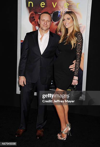 Actor Griff Furst and Angela Meredith Furst attend the Warner Bros. Pictures' 'Focus' premiere at TCL Chinese Theatre on February 24, 2015 in...