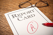 Report card on a desk