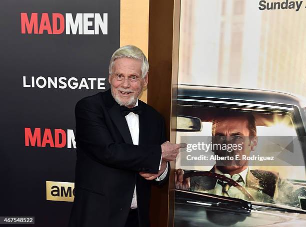 Actor Robert Morse attends the AMC celebration of the final 7 episodes of "Mad Men" with the Black & Red Ball at the Dorothy Chandler Pavilion on...