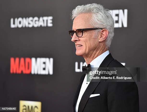 Actor John Slattery attends the AMC celebration of the final 7 episodes of "Mad Men" with the Black & Red Ball at the Dorothy Chandler Pavilion on...