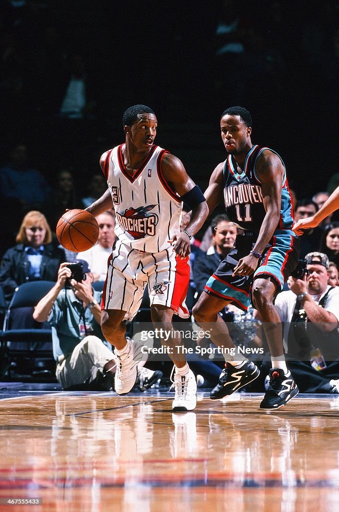 Francis Houston Rockets Steve Francis of the Houston Rockets moves the ball during the game ...