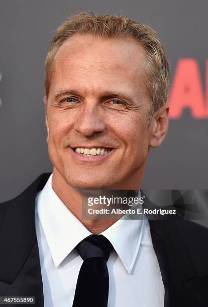 Actor Patrick Fabian attends the AMC celebration of the final 7 episodes of "Mad Men" with the Black & Red Ball at the Dorothy Chandler Pavilion on...