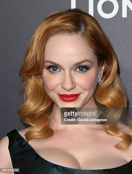 Actress Christina Hendricks attends the AMC celebration of the final 7 episodes of "Mad Men" with The Black & Red Ball at the Dorothy Chandler...