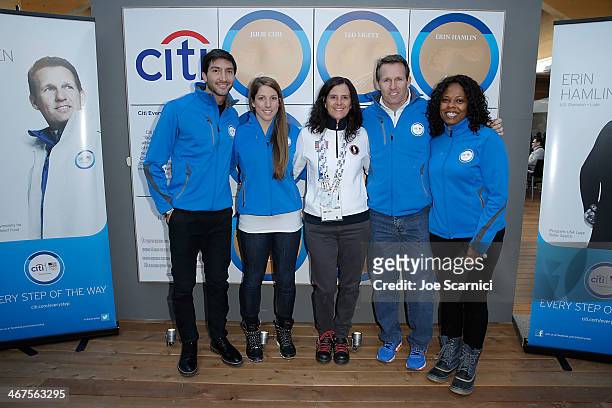 Olympians Evan Lysacek, Erin Hamlin, USOC Chief Marketing Officer Lisa Baird, U.S. Olympian Dan Jansen and Citi Director, Corporate Sponsorships and...