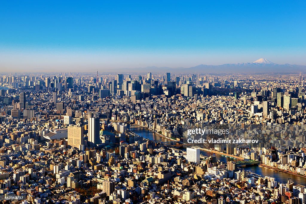 Aerial view of Tokyo