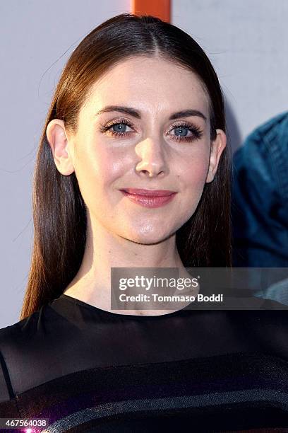 Actress Alison Brie attends the "Get Hard" Los Angeles premiere held at the TCL Chinese Theatre IMAX on March 25, 2015 in Hollywood, California.