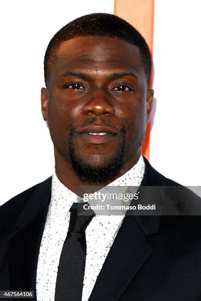 Actor Kevin Hart attends the "Get Hard" Los Angeles premiere held at the TCL Chinese Theatre IMAX on March 25, 2015 in Hollywood, California.