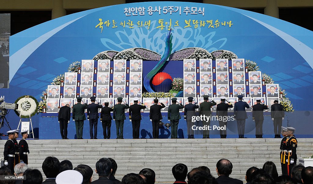 President Park Commemorates The fifth Anniversary For South Korean Navy Vessel Accident