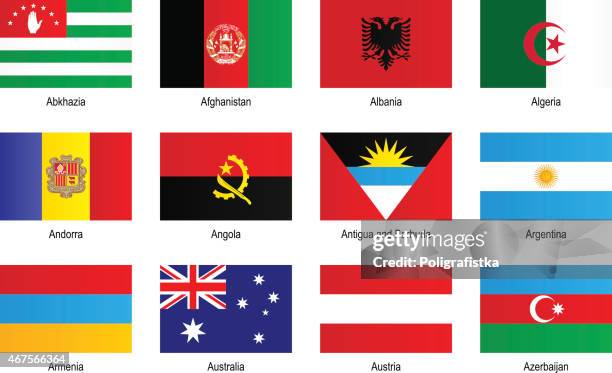 flags - "a" - australia-flag-white-background stock illustrations