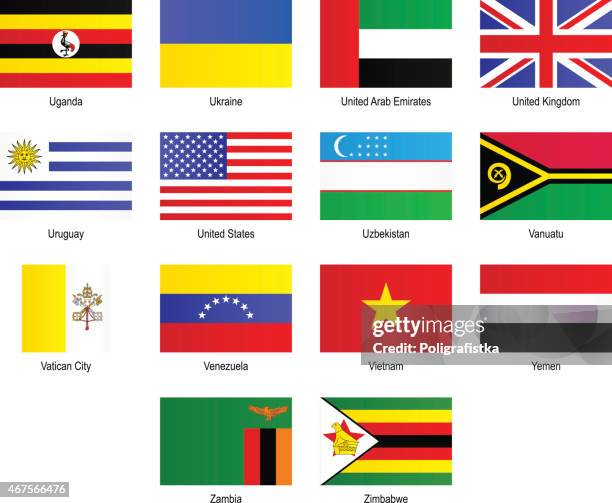 flags - "u", "v", "y", "z" - vanuatu flag stock illustrations