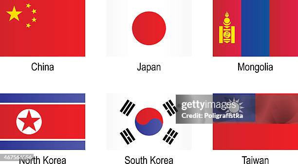 flags - east asia - taiwanese flag stock illustrations