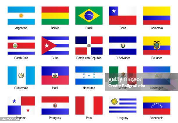 flags - latin america - argentina v haiti stock illustrations