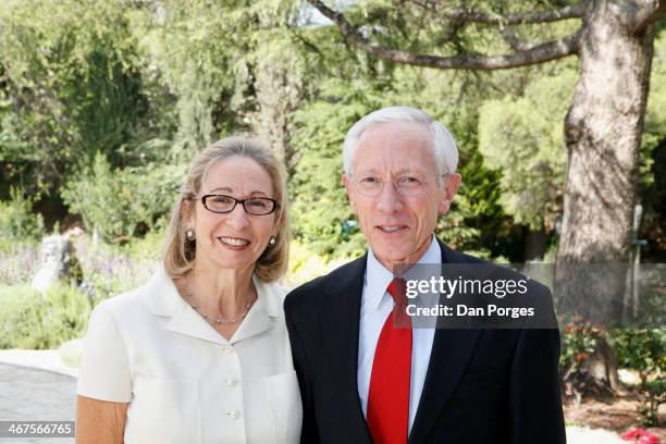 Portrait of Rhoda Fischer and her husband, Governor of the Bank of Israel Professor Stanley Fischer, Jerusalem, Israel, May 2, 2010.