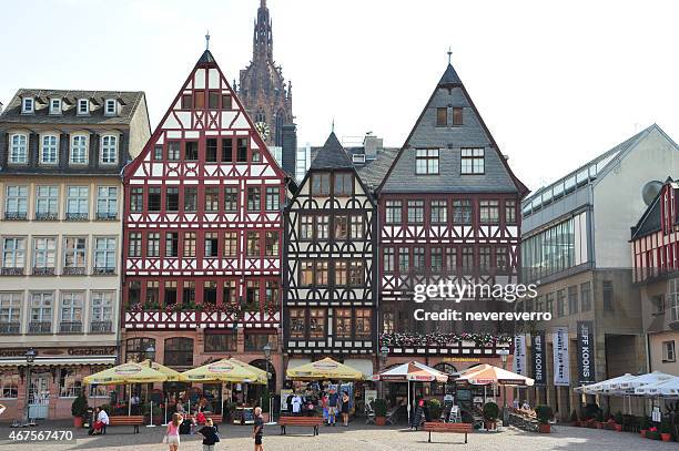 frankfurt old square, germany - ostzeile stock pictures, royalty-free photos & images