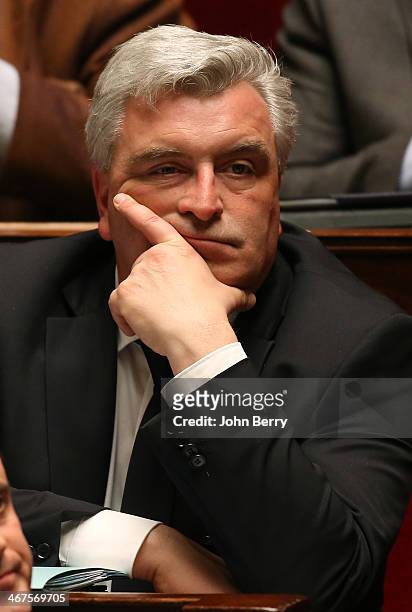 February 4: Frederic Cuvillier, french Minister for Transports and Maritime Economy participates at the Questions to the Government at the french...