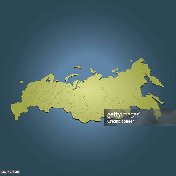 russia green travel perspective map on dark blue background - soviet union stock illustrations