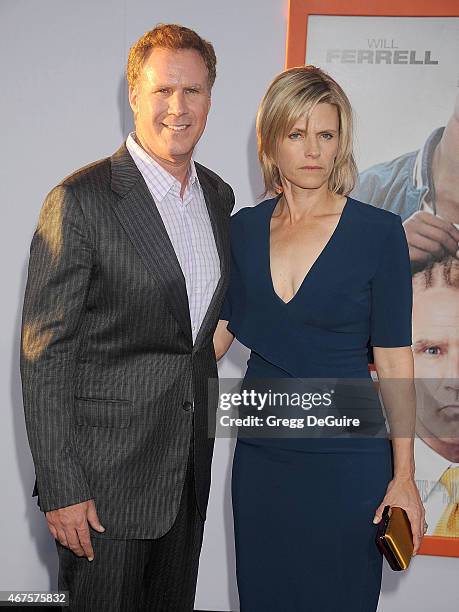 Actor Will Ferrell and wife Viveca Paulin arrive at the Los Angeles premiere of "Get Hard" at TCL Chinese Theatre IMAX on March 25, 2015 in...