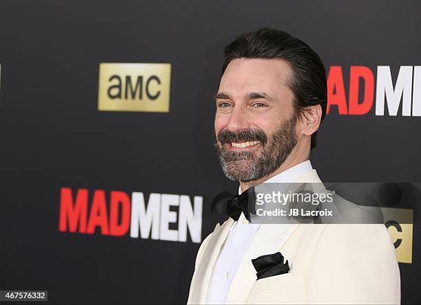 Jon Hamm attends the AMC celebration of the final 7 episodes of 'Mad Men' with the Black & Red Ball at the Dorothy Chandler Pavilion on March 25,...