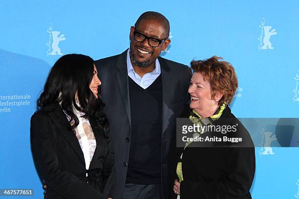 Actors Dolores Héredia, Forest Whittaker and Brenda Blethyn attend the 'Two Men in Town' photocall during 64th Berlinale International Film Festival...