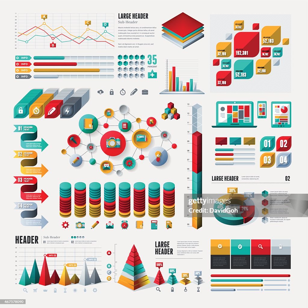 Components Inforgraphic Infographic Elements Complete Set High-Res Vector Graphic - Getty Images