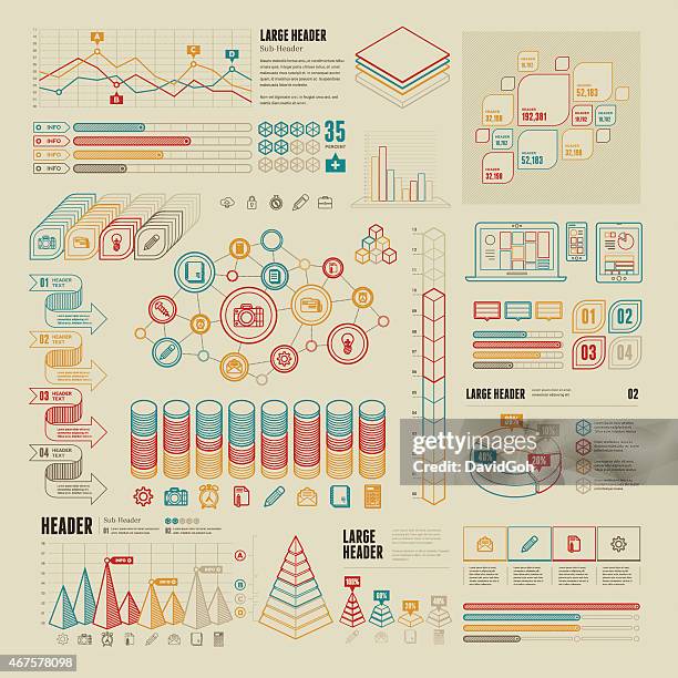 Current Line Ui Line Ui Infographic Elements Complete Set High-Res Vector Graphic ...