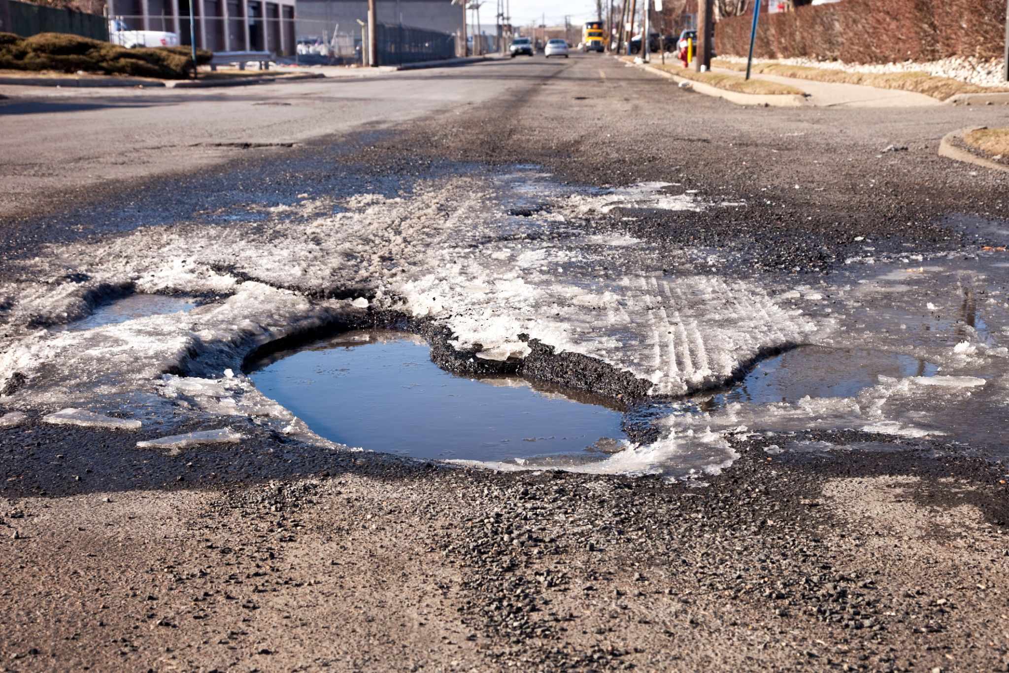 winter potholes