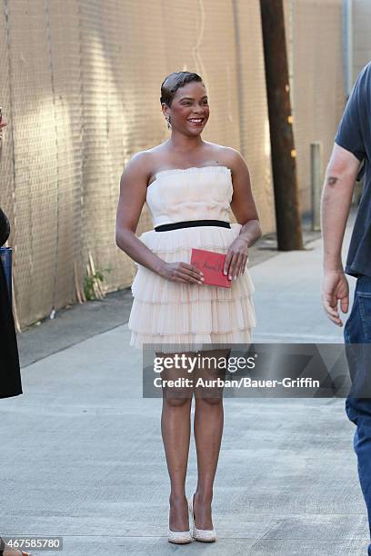 Lark Voorhies is seen in Hollywood on March 25, 2015 in Los Angeles, California.