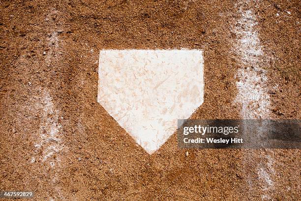 baseball home plate - home base ストックフォトと画像