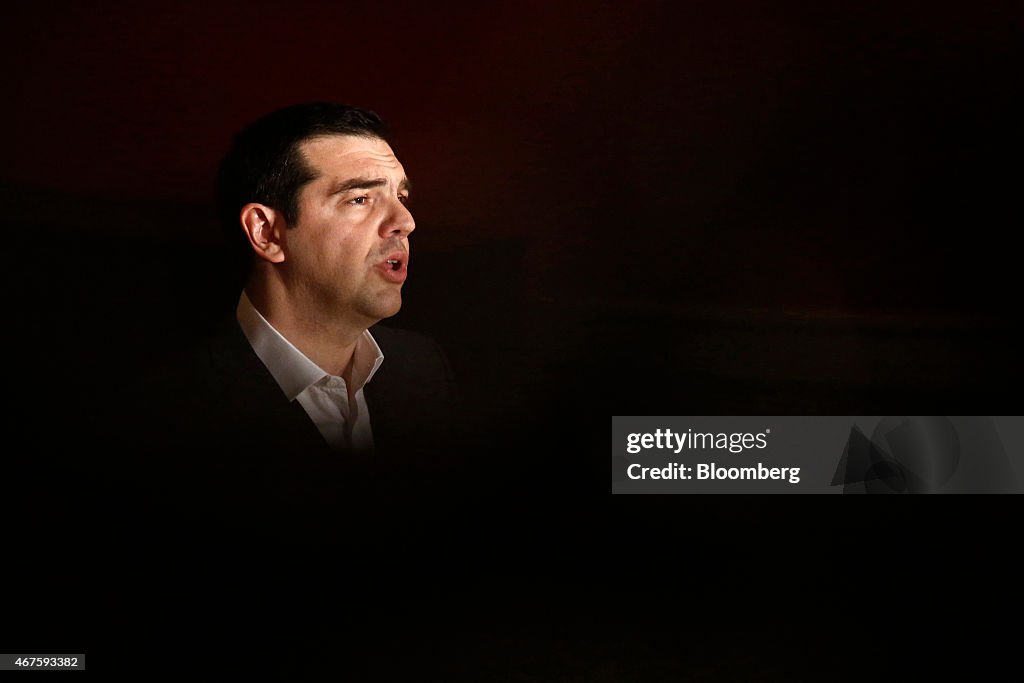 Greek Prime Minister Alexis Tsipras Speaks At University Of Athens