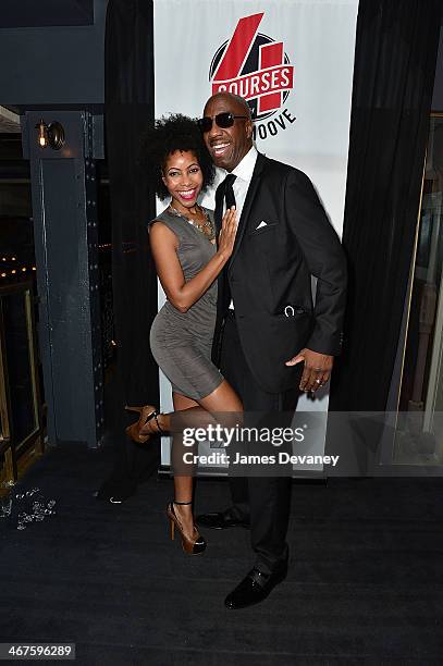 Smoove and his singer wife Shahidah Omar attend MSG Network's Season 2 Launch Party for "Four Courses With JB Smoove" at La Cenita on February 6,...