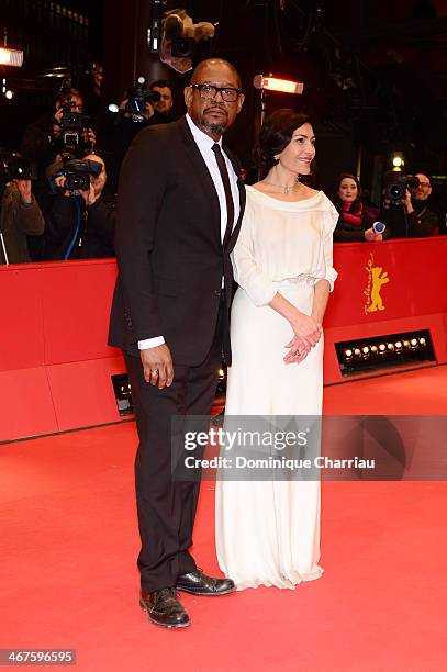 Dolores Heredia and Forest Whitaker attend the 'Two Men in Town' photocall during 64th Berlinale International Film Festival at Grand Hyatt Hotel on...