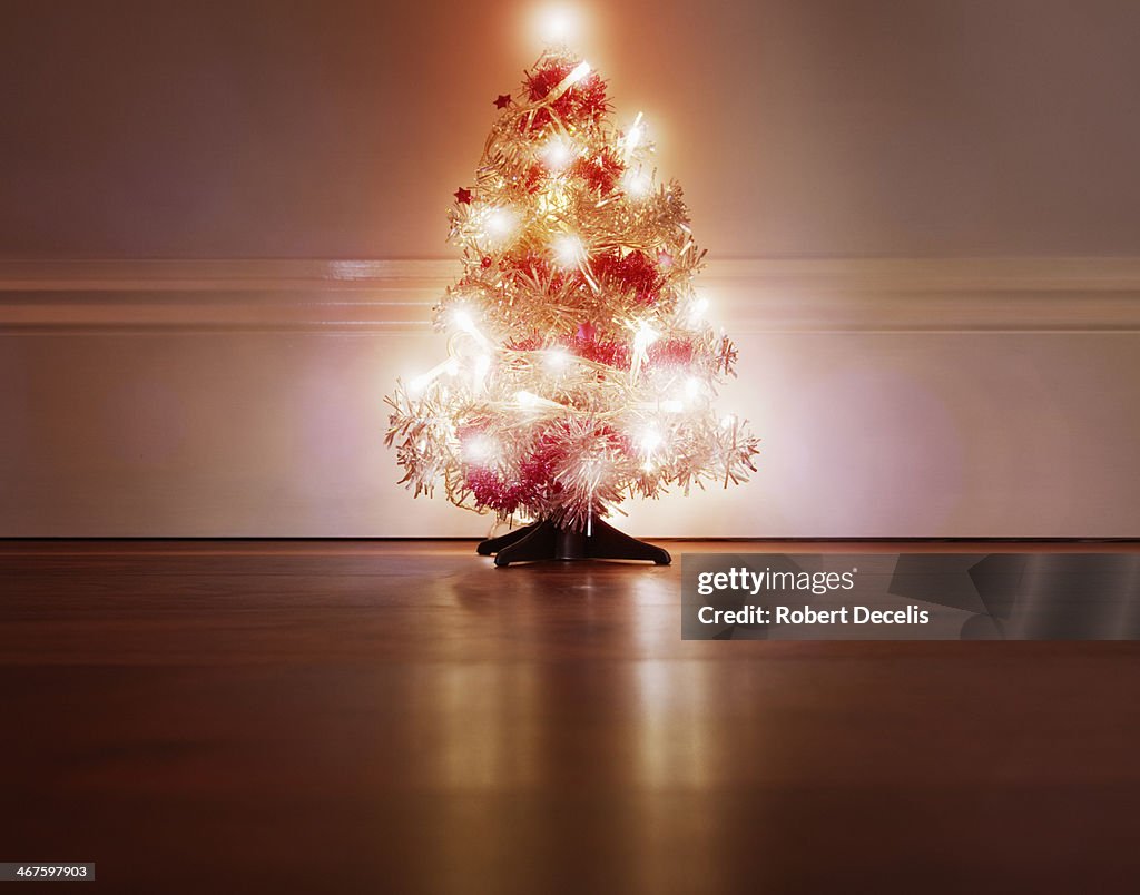 Miniature, decorated Christmas Tree