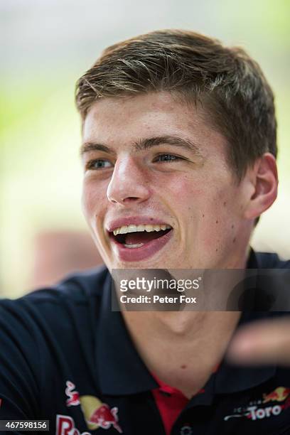 Max Verstappen of Scuderia Toro Rosso and The Netherlands during previews to the Malaysia Formula One Grand Prix at Sepang Circuit on March 26, 2015...