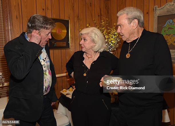 Recording Artist Bill Anderson, Country Music Hall of Fame Inductees Bonnie Brown and Jim Ed Brown attend Country Music Hall of Fame inducees Jim Ed...