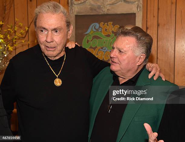 Country Music Hall of Fame Inductee Jim Ed Brown and Recording Artist Leroy Van Dyke attend Country Music Hall of Fame inducees Jim Ed Brown and the...