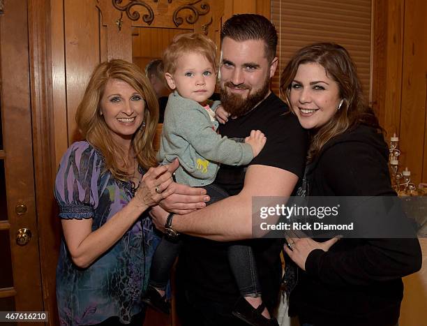 Recording Artists Linda Davis, Chris Tyrrell , Hillary Scott and daughter during Country Music Hall of Fame inducees Jim Ed Brown and the Browns...