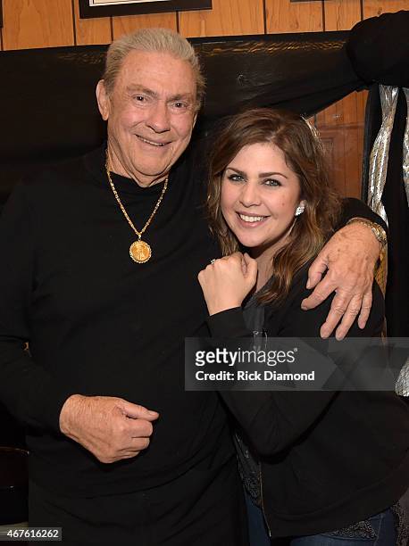 Country Music Hall of Fame Inductee Jim Ed Brown with Hillary Scott during Country Music Hall of Fame inducees Jim Ed Brown and the Browns dinner...