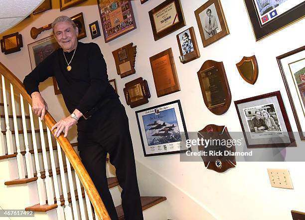 Inductee Jim Ed Brown during Country Music Hall of Fame inducees Jim Ed Brown and the Browns dinner party for friends and family on March 25, 2015 in...