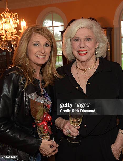 Recording Artist Linda Davis and Country Music Hall of Fame Inductee Bonnie Brown during Country Music Hall of Fame inducees Jim Ed Brown and the...