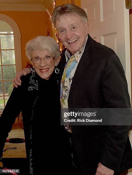 Inducee Maxine Brown and Recording Artist Bill Anderson during Country Music Hall of Fame inducees Jim Ed Brown and the Browns dinner party for...