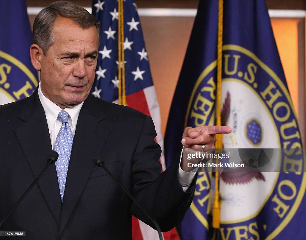 John Boehner Holds Weekly Press Conference At Capitol