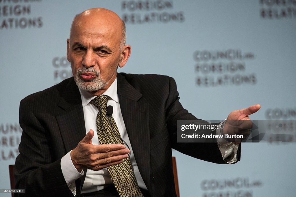 President Of Afghanistan Ashraf Ghani Speaks At The Council On Foreign Relations In NYC